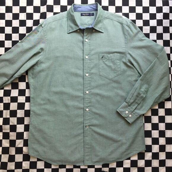 Green nautica button up  - Picture 3 of 4